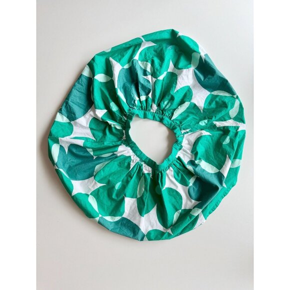 Girls' OKAIDI Green Floral Print 100% Cotton Poplin Full Circle Skirt, Size 8 - Picture 8 of 12